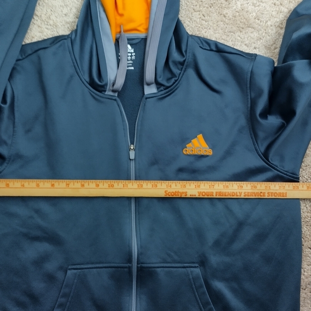 Adidas Men's Full Zip Jacket Hoodie Drifit Fleece Size XL Active Wear - Picture 11 of 15